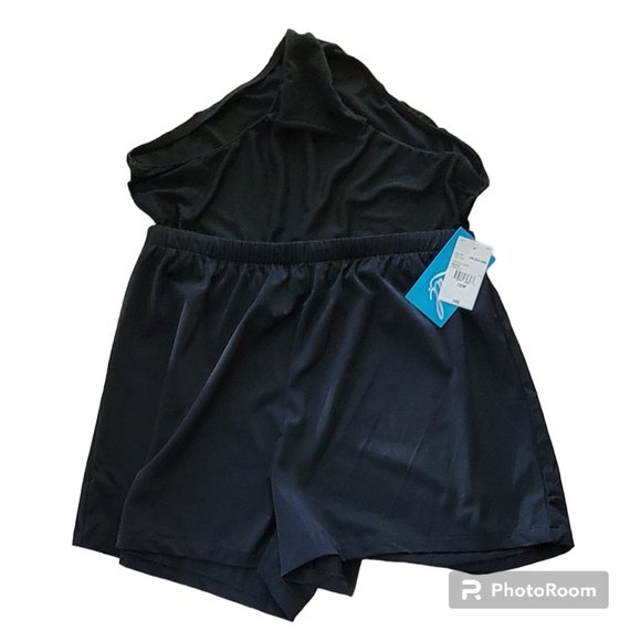 NWT Azul by Maxine of Hollywood Solid Black Swim Short NEW Plus Size 16W - Picture 4 of 14